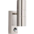 Show details for  50W Outdoor Wall Light with PIR, 2 x GU10, Stainless Steel, IP44, Metro Range (Lamps Not Included)