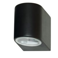 Show details for  IP44 GU10 Black LED Outdoor Light with Fixed Glass Lens