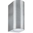 Show details for  35W Outdoor Wall Light, 2 x GU10, Satin Silver, IP44, Eiffel Range (Lamps Not Included)