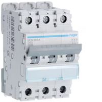 Show details for 63A MCB, 3 Pole, D Curve, 10kA/15kA