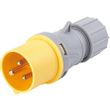 Show details for  IP44 Industrial Plug, 16A, 2P+E, 110V, Yellow