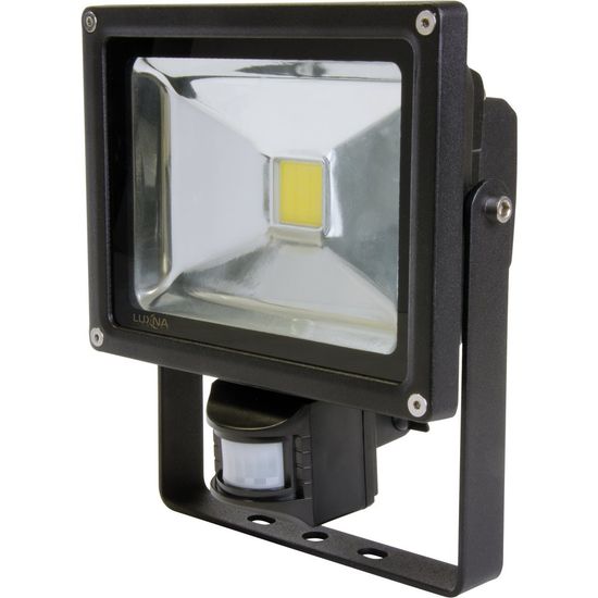 Floodlight LED 20W 5000K 1700Lm IP65 Housing & IP65 PIR V2 - Black