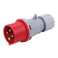 Show details for  IP44 Industrial Plug, 16A, 3P+E, 415V, Red