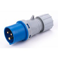 Show details for  IP44 Industrial Plug, 32A, 2P+E, 240V, Blue