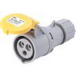 Show details for  IP44 Industrial Connector, 16A, 2P+E, 110V, Yellow