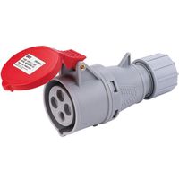 Show details for  IP44 Industrial Connector, 16A, 3P+E, 415V, Red