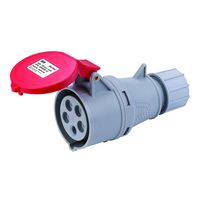 Show details for  IP44 Industrial Connector, 32A, 3P+N+E, 415V, Red