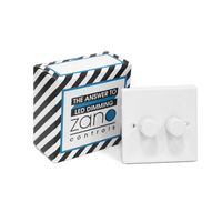 Show details for  250W 2 Gang Easy Fit LED Dimmer White        