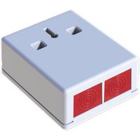 Show details for  Double Push Panic Button, Grade 3, White, IP4X