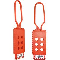 Show details for  Di-Electric Non-Conductive Lockout Hasp, 6 Holes, Nylon, 6mm Thread, Red