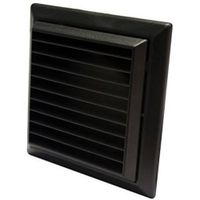 Show details for  EasiPipe Rigid Duct Outlet Louvered Grille, 100mm, Black