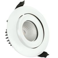 Show details for  6W Fire Rated Tiltable Downlight, 3000K, 430lm, White, IP65