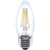 Show details for  4.2W Omni Filament Candle Lamp, 2700K, 470lm, E27, Clear, Dimmable