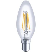 Show details for  4.2W Omni Filament Candle Lamp, 2700K, 470lm, B15, Clear, Dimmable