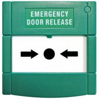 Show details for  Emergency Break Glass Door Release, Green