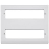 Show details for  MiniGrid Unfurnished Plate and Yokes, 12 Gang, White, Mode Range