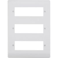Show details for  Unfurnished Front Plate, 18 Aperture, White, Mode Range