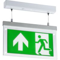 Show details for  2W LED Suspended Double-Sided Emergency Exit Sign, 6000K, 15lm, 230V, IP20, White
