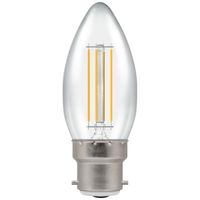 Show details for  LED Filament Candle Clear  Dimmable 5w 240V 2700k SBC-B15d