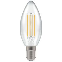 Show details for  LED Candle Filament Dimmable Clear 5W 2700K SBC-B15d