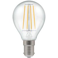 Show details for  LED Filament Round Clear  Dimmable 5w 240V 2700k SBC-B15d