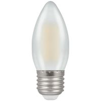 Show details for  5W LED Candle Filament Lamp, 2700K, 470lm, E27, Dimmable, Pearl