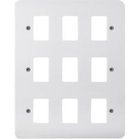 Show details for  Grid Front Plate, 18 Gang, White, GridPro Range