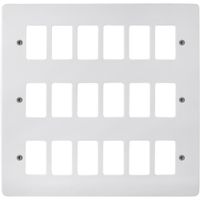 Show details for  Grid Front Plate, 18 Gang, White, GridPro Range