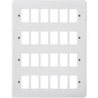 Show details for  Grid Front Plate, 24 Gang, White, GridPro Range