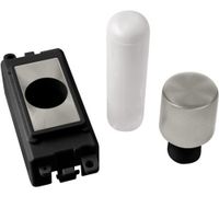 Show details for  Dimmer Mounting Kit, 1 Module, Satin Chrome, Black Trim, GridPro Range