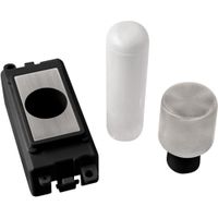 Show details for  Dimmer Mounting Kit, 1 Module, Stainless Steel, Black Trim, GridPro Range