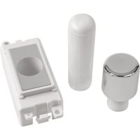 Show details for  Dimmer Mounting Kit, 1 Module, Polished Chrome, White Trim, GridPro Range