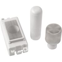 Show details for  Dimmer Mounting Kit, 1 Module, Stainless Steel, White Trim, GridPro Range