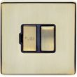Show details for  13A Double Pole Switched Fuse Spur, 1 Gang, Antique Brass, Black
