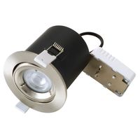 Show details for  Fire Rated Downlight Tilt GU10 IP20 Satin Chrome (Lamp Not Included)