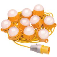 Show details for  110V LED Festoon Kit, 10 Way, 22m, 6500K, 3500lm, IP44, Yellow