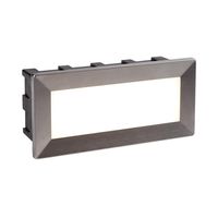 Show details for  LED Indoor/Outdoor Recessed Rectangle Light, Stainless Steel, Opal White Diffuser
