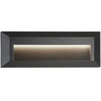 Show details for  2W Outdoor Wall Light, 4000K, 94lm, Dark Grey, IP65, Ankle Range