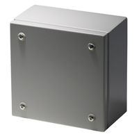 Show details for  Steel Terminal Box with Backplate, 150mm x 150mm x 120mm, Grey, IP65