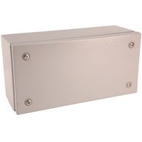 Show details for  Steel Terminal Box with Backplate, 150mm x 150mm x 80mm, Grey, IP65
