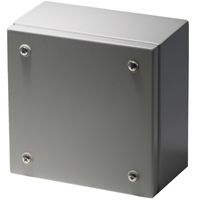 Show details for  Steel Terminal Box with Backplate, 200mm x 150mm x 80mm, Grey, IP65