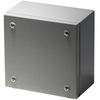 Show details for  Steel Terminal Box with Backplate, 200mm x 200mm x 80mm, Grey, IP65