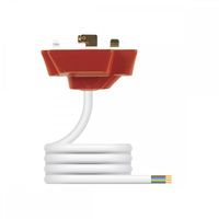 Show details for  Klik 6A 4 Pin Pre-Wired Plug with 2m Cable - Red Cover