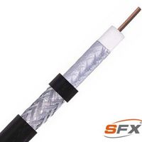 Show details for  SFX100 Low Loss Coaxial Cable, PVC, Black (100m)