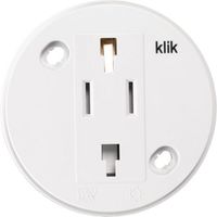 Show details for  6A 3 Pin Round Socket, White