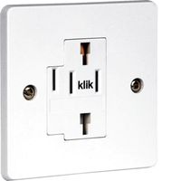 Show details for  6A 4 Pin Square Socket, White