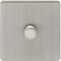 Show details for  400W LED 2 Way Dimmer Switch, 1 Gang, Satin Nickel, White Trim, Concealed 6mm Range