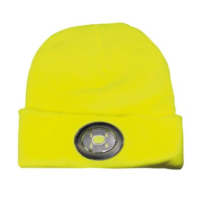 LED Rechargeable Beanie Hat - Yellow