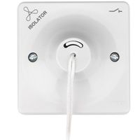 Show details for  10A 3 Pole Fan Isolator Ceiling Switch 'Fan Symbol' and 'Isolator', White, Sollysta Range