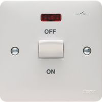 Show details for  50A Double Pole Vertical Switch, 2 Gang, White, Sollysta Range